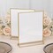 6 Gold and Clear Rectangular Frame Acrylic Freestanding Table Sign Holders Party